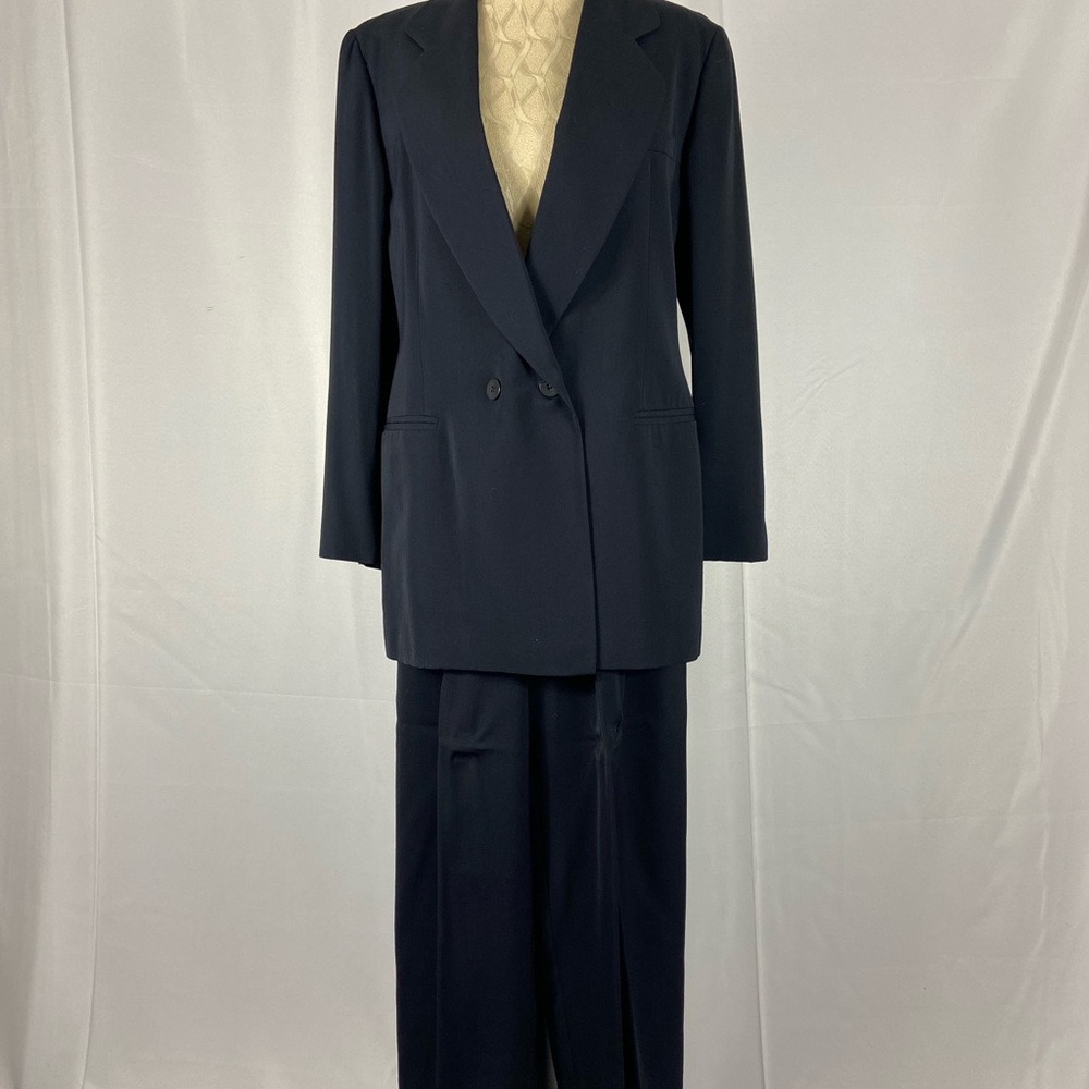 Giorgio Armani Size 10 Black Pant Suit